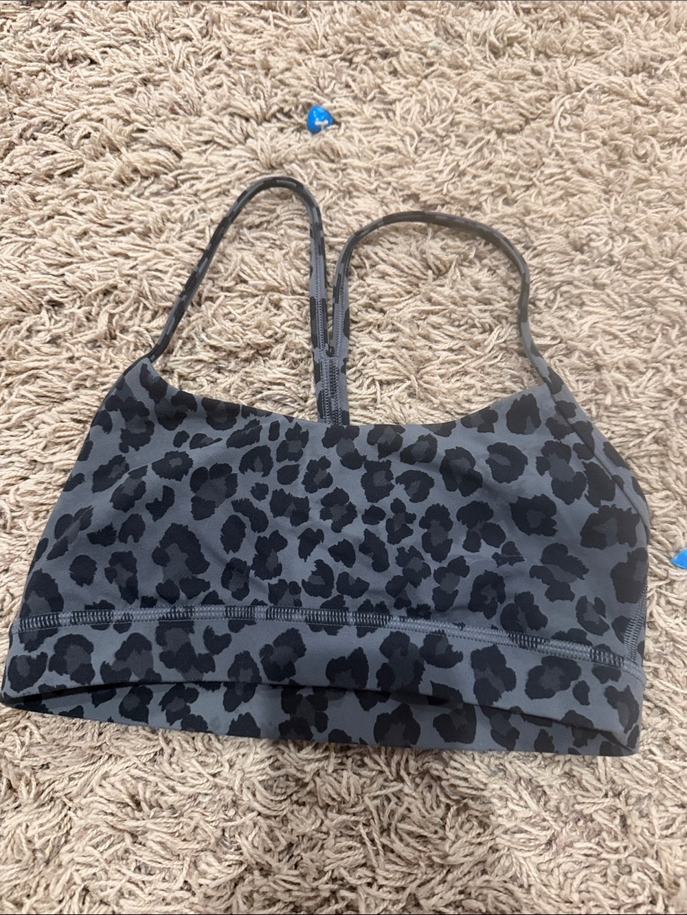 lululemon athletica Gray and Black Leopard Print Sports Bra